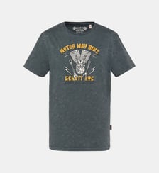 T-shirt biker, effet flammé Schott
