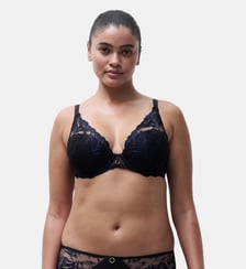 Soutien-gorge coques plongeant avec dentelle de Leavers Chantelle