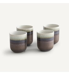 Lot de 4 tasses en grès émaillé réactif AM.PM