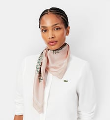 Foulard soie imprimé Lacoste