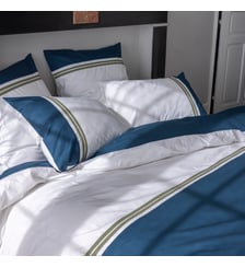 Housse de couette en percale de coton lavé, ESPRIT COUTURE Blanc Cerise
