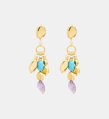 Boucles d'oreilles clips   doré à l'or fin - Loulou Satellite