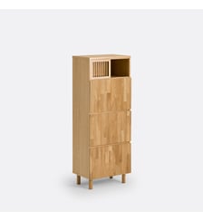 Armoire 3 portes, chêne et plaqué La Redoute Interieurs