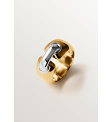 Bague en argent 925 plaqué rhodium et or jaune 18 carats Aristocrazy