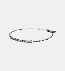Bracelet en argent 925 avec finition gunmetal et topazes blanches Aristocrazy