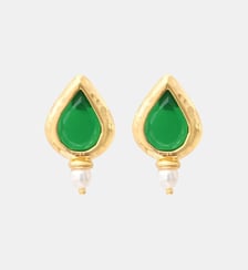 Boucles d'oreilles puces tiges percées   doré à l'or fin - Bysance Satellite