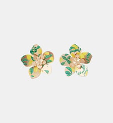 Boucles d'oreilles fleurs Balagane imprimé citron Balaboosté