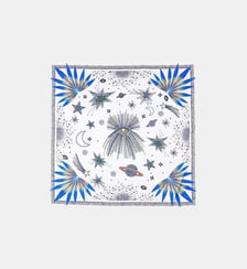 Petit foulard coloré à motifs effet soyeux en polyester recyclé COMETE Wild