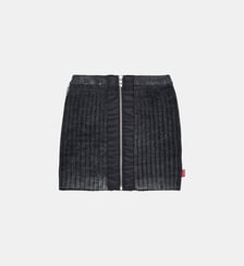 Jupe courte en tricot côtelé avec fermeture éclair Diesel Kids