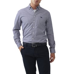 Chemise slim en coton oxford à carreaux col boutonné Gunn unisexe Rodd & Gunn
