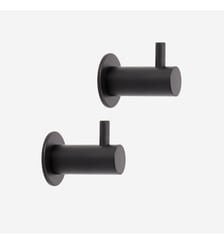 Patère X2 noir mat - PICOT Bath Bazaar