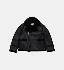 Veste de type ciseau avec détails teddy MM6 Maison Margiela