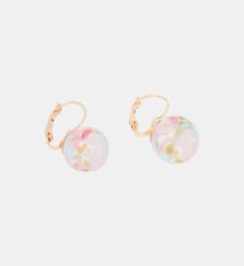Petites boucles d'oreilles perles de verre roses Balaboosté