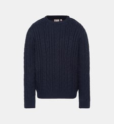 Pull col rond en maille torsadée Schott