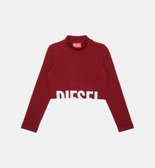 T-shirt à manches longues avec logo Diesel Kids