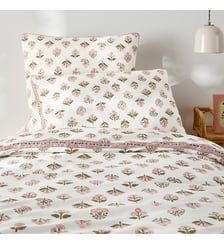 Housse de couette enfant, en coton lavé, imprimé fleurs La Redoute Interieurs