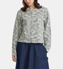 Cardigan pression motif feuillage Agnès b.