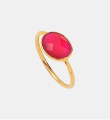 Bague serti pm onyx rose n°49 Caroline Najman