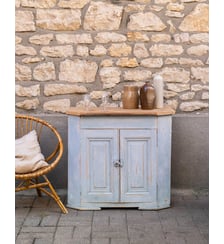 Confiturier en bois patiné bleu Gilbert N°1823- Produit chiné Debongout