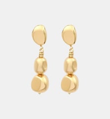 Boucles d'oreilles clips longues   doré à l'or fin - Loulou Satellite