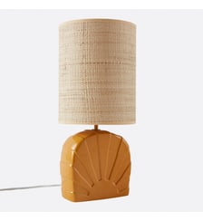 Lampe à poser en céramique et raphia La Redoute Interieurs