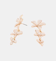 Boucles d'oreilles 3 fleurs ivoire Balaboosté