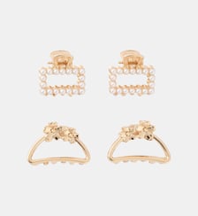 Set de 4 pinces à cheveux dorées perles et fleurs Balaboosté