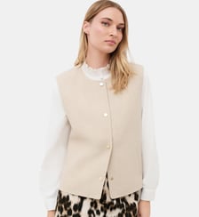 Veste vertueux - Motif uni - Laine recyclee Caroll