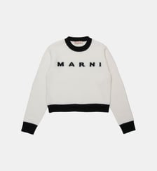 Pull court ample laine et cachemire signature Marni