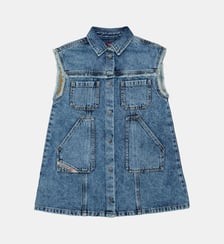 Robe en denim sans manches Diesel Kids