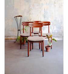 Lot de 4 chaises grain de café Alma N°1534- Produit chiné Debongout