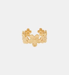 Bague fleurs acier inoxydable doré Balaboosté