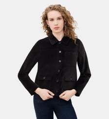 Veste vminatavelours - Motif uni - Coupe droite Caroll