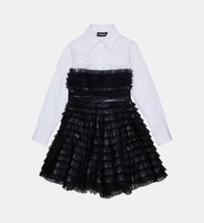Robe chemise à volants plissés Dsquared2