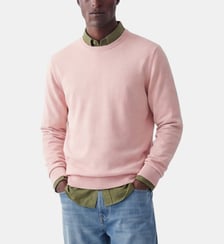 Pull col rond en coton et laine Maximum Serge Blanco