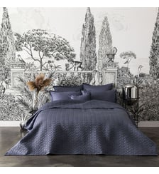 Couvre-lit matelassé uni en satin de coton bio, POESIE Alexandre Turpault