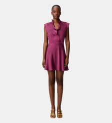 Robe satinée col volant Claudie Pierlot