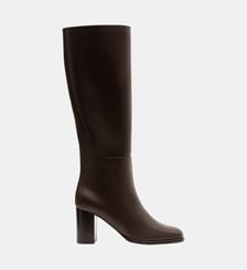 Melia - Bottes En Cuir Veau Lisse Expresso Parallèle