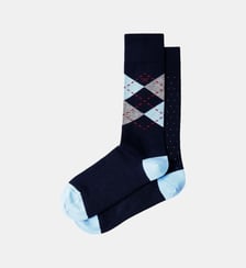 Lot De 2 Paires De Chaussettes En Coton Peigné À Losanges Hackett London