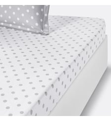 Drap housse flanelle imprimé pois La Redoute Interieurs