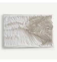 Art mural en lanières de cuir blanc AM.PM