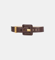 Ceinture Anthem large en cuir lisse Balmain