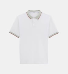 Polo droit en coton piqué Serge Blanco