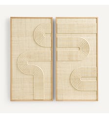 Art mural en duo, palmier tissé AM.PM