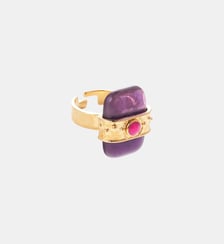 Bague réglable avec cabochon central NEPALI Hipanema