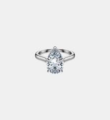 Bague solitaire Eternity, Diamants créés en laboratoire 3 ct tw, Or blanc 18 carats Swarovski