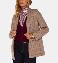 Veste De Tailleur À Motif Prince De Galles Nelia Maison 123