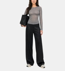 Top en laine mélangée gris anthracite The Kooples