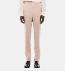 Pantalon de costume ajusté en flanelle Fursac