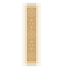 Chemin de table coton mélangé antitache motif jacquard or Galerie royale reflets d or Garnier Thiebaut